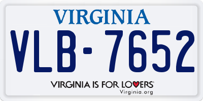 VA license plate VLB7652