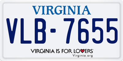 VA license plate VLB7655