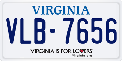 VA license plate VLB7656