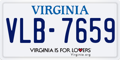 VA license plate VLB7659