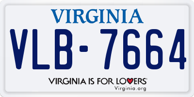 VA license plate VLB7664
