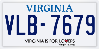 VA license plate VLB7679