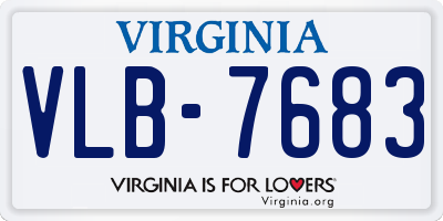 VA license plate VLB7683