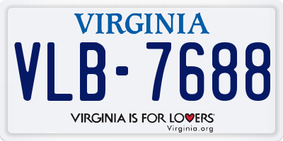 VA license plate VLB7688