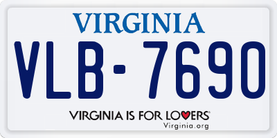 VA license plate VLB7690