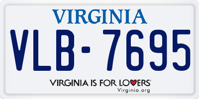 VA license plate VLB7695