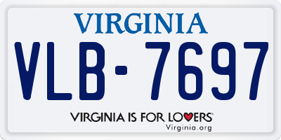 VA license plate VLB7697