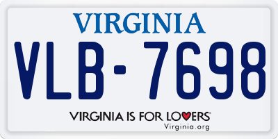 VA license plate VLB7698
