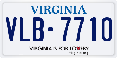 VA license plate VLB7710