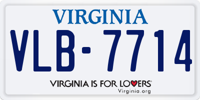 VA license plate VLB7714