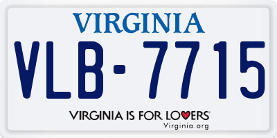 VA license plate VLB7715
