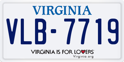 VA license plate VLB7719