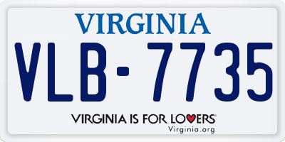 VA license plate VLB7735