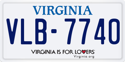 VA license plate VLB7740