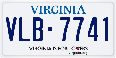 VA license plate VLB7741