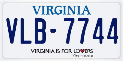 VA license plate VLB7744