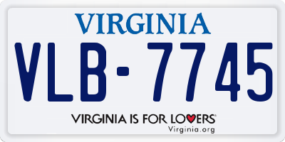 VA license plate VLB7745