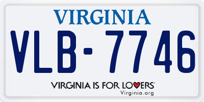 VA license plate VLB7746