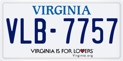 VA license plate VLB7757