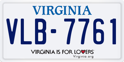VA license plate VLB7761