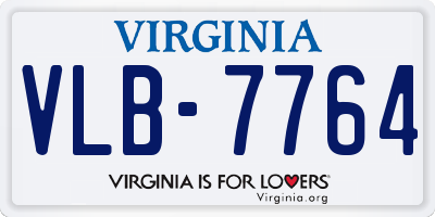 VA license plate VLB7764