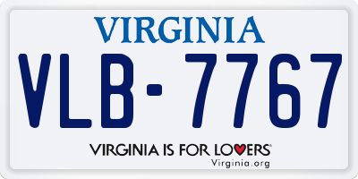 VA license plate VLB7767