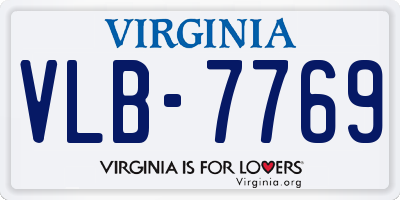 VA license plate VLB7769