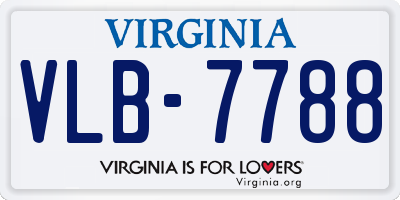 VA license plate VLB7788