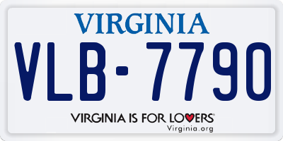 VA license plate VLB7790