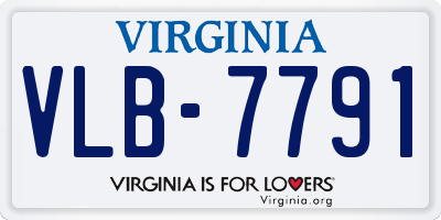 VA license plate VLB7791