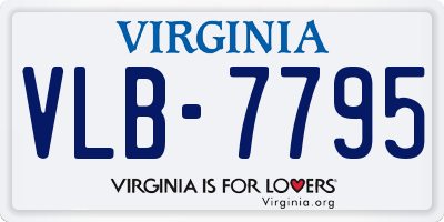 VA license plate VLB7795
