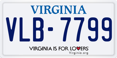 VA license plate VLB7799
