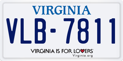 VA license plate VLB7811