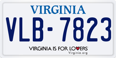 VA license plate VLB7823