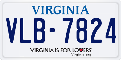 VA license plate VLB7824