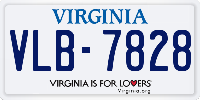 VA license plate VLB7828