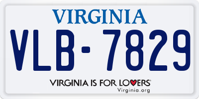 VA license plate VLB7829