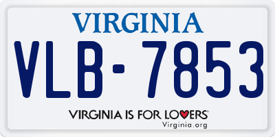 VA license plate VLB7853