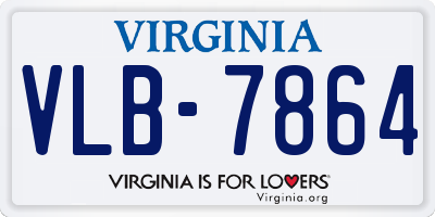 VA license plate VLB7864