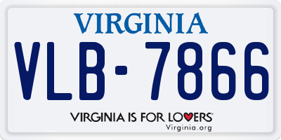 VA license plate VLB7866