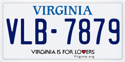 VA license plate VLB7879