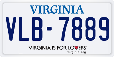 VA license plate VLB7889