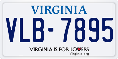 VA license plate VLB7895