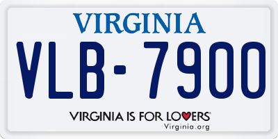 VA license plate VLB7900