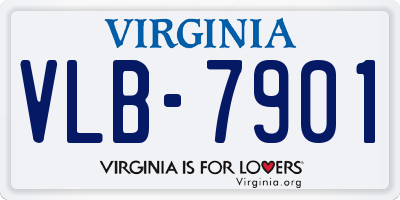 VA license plate VLB7901