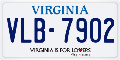 VA license plate VLB7902