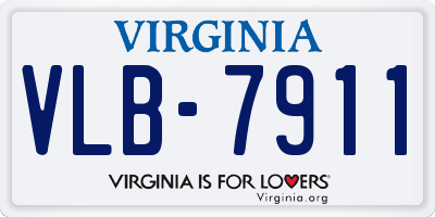 VA license plate VLB7911