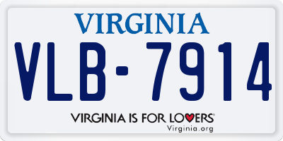 VA license plate VLB7914