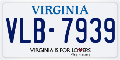 VA license plate VLB7939