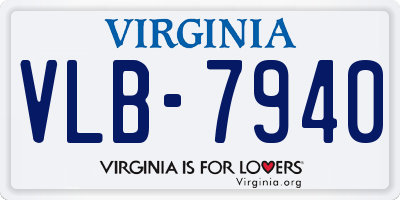 VA license plate VLB7940